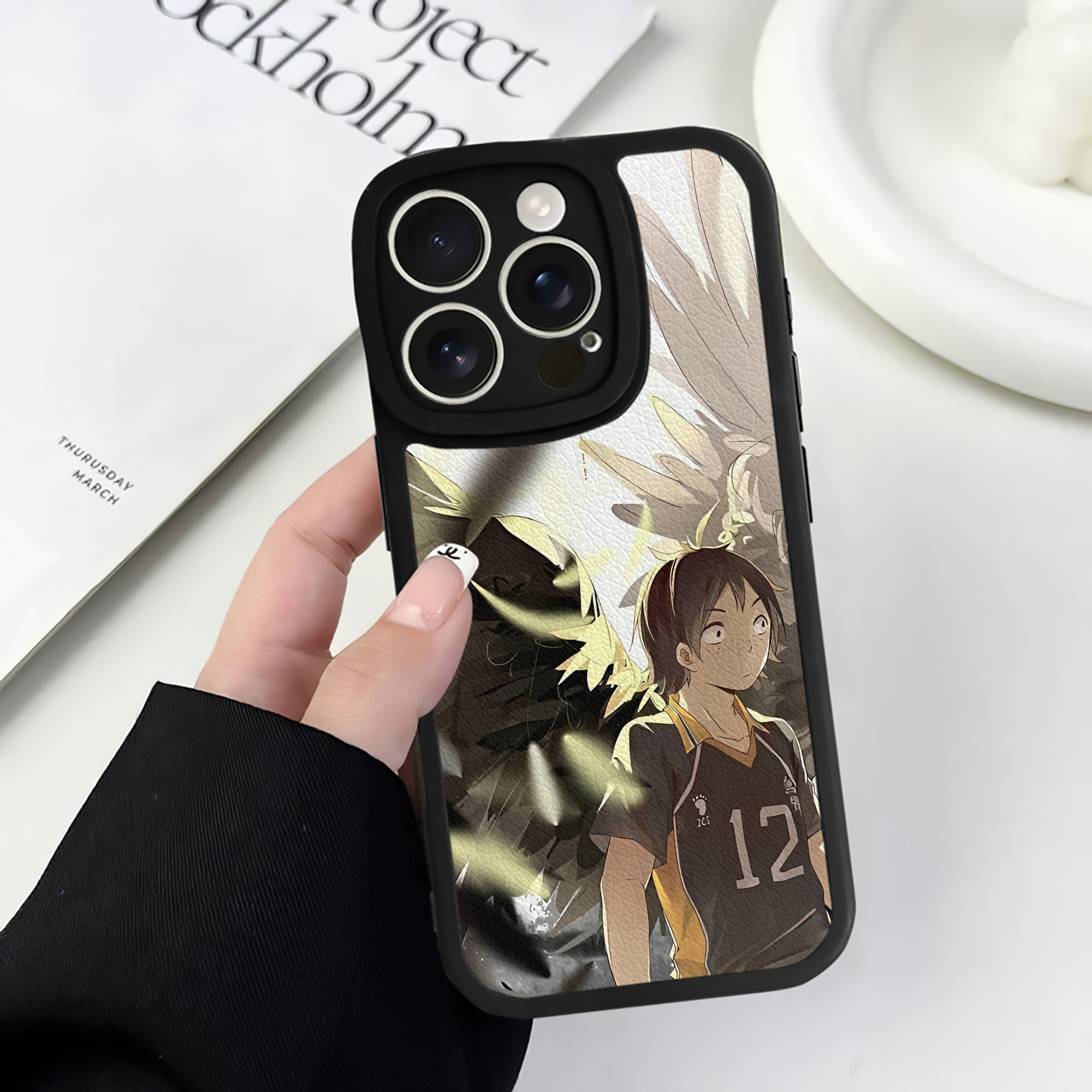 （画像用） ハイキュー!! Haikyu!! 【iPhone 16シリーズ対応】シリコンスマホケース（レザー調） 材質：シリコン